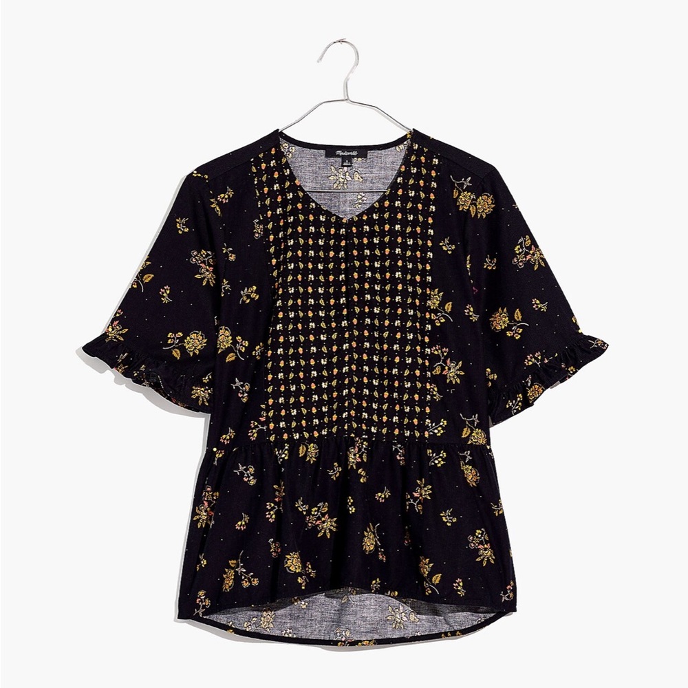 Madewell Corduroy Acorn Foulard Top - Size S